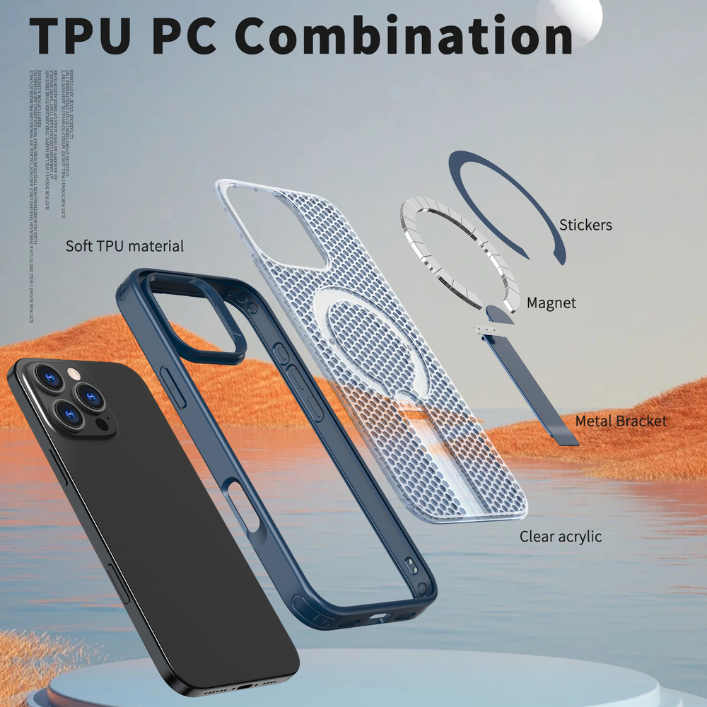 Прозрачный чехол Mesh Pro Magnetic Case для iPhone 16 Pro Max