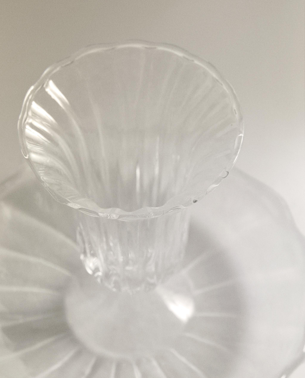 Zara Home Подсвечник из стекла, цвет прозрачный, 8.8 см