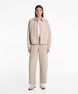 OYSHO Брюки из смесового хлопка, цвет верблюжьей шерсти