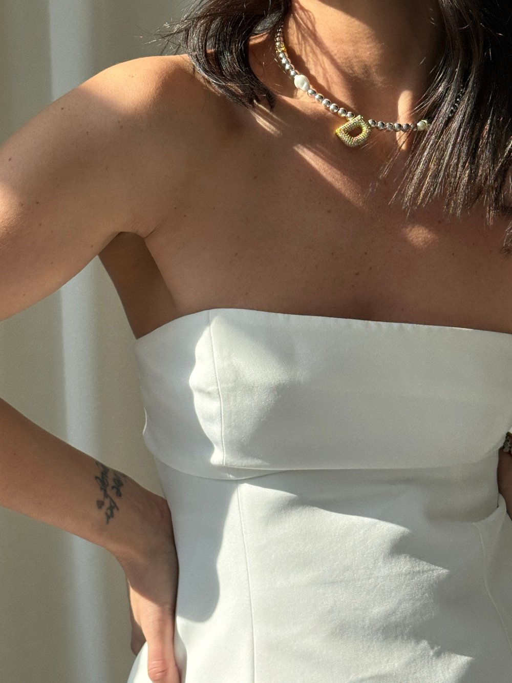 Топ-корсет молочный