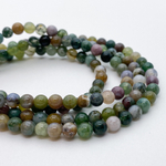 Халцедон бусины, диаметр 4,4-4,6 мм, цена за нить 38 см