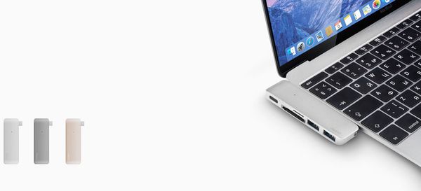 Deppa USB-C (Yype-C) Adapter 5in1 (72217) - адаптер для Macbook (Space Gray)