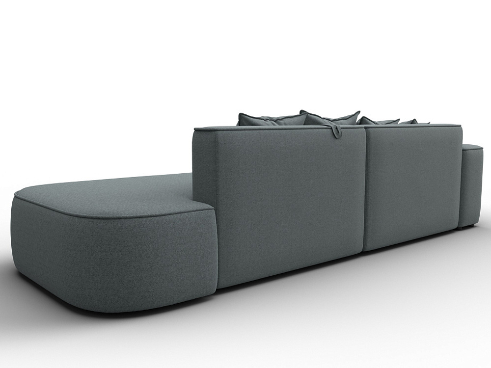 Диван угловой Лига-065 угол левый РОГОЖКА Амур 07 серый