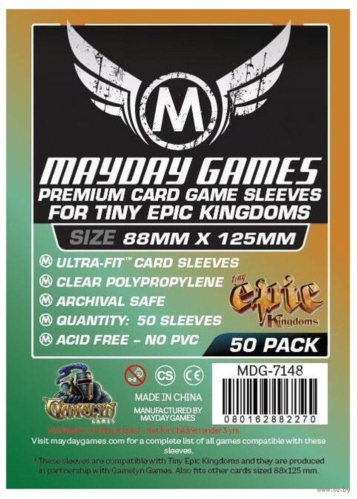 Premium Custom Tiny Epic Kingdoms Sleeves (88 X 125 MM) (pack of 50)