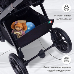 Детская коляска Sweet Baby Vento Black 2 в 1 Green