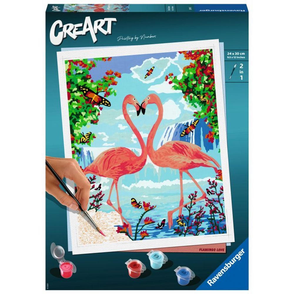 Ravensburger - CreArt Книжка-раскраска Влюбленные фламинго 289912