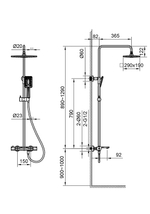 Душевая система с термостатом AltroBagno Lamberto 030417 MB