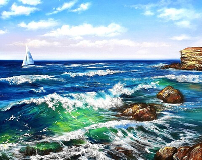 На морских просторах