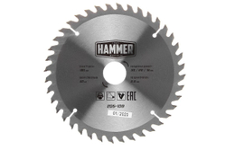 Диск пильный твердосплавный HAMMER Ф185х20мм 40зуб 205-109