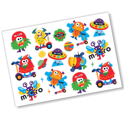 Стикерпак Micro на самокат - Монстрики 15 шт_promo