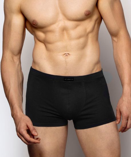Трусы мужские боксеры (3 шт) Atlantic 3BMH-007 черные+серый меланж+графитовые