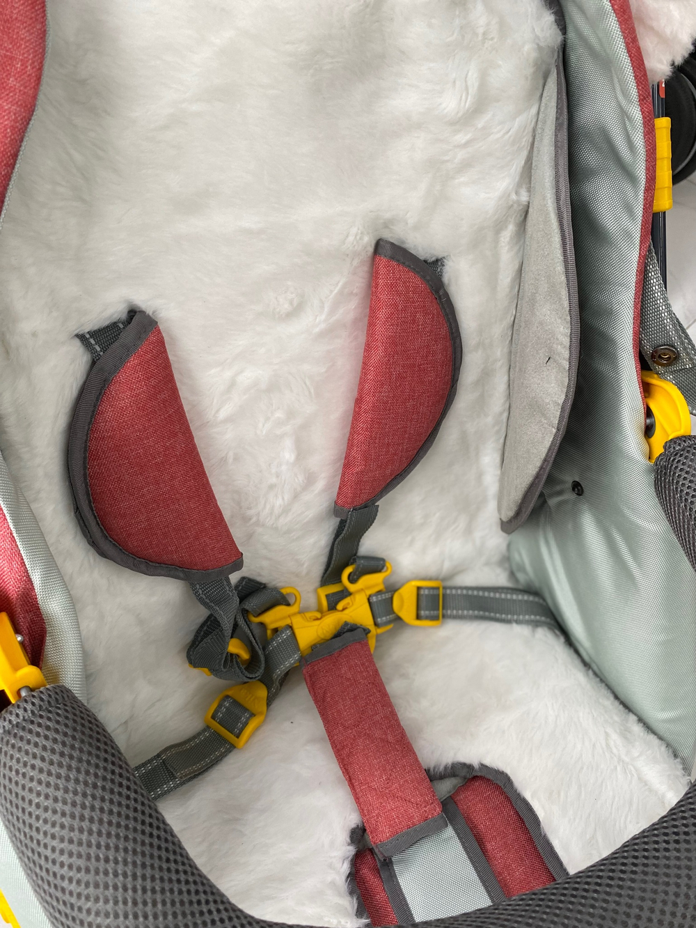 Коляска комбинированная (санки - коляска) «Ника Детям 7-7» джинс красный (арт. НД7-7/2)