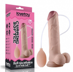 Фаллоимитатор с эякуляцией 9" Soft Ejaculation Cock With Ball