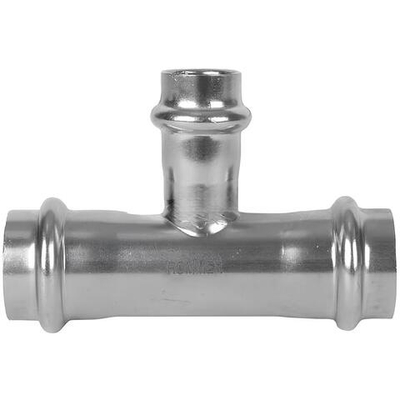 ROMMER Тройник переходной 22x18x22 из нержавеющей стали прессовой