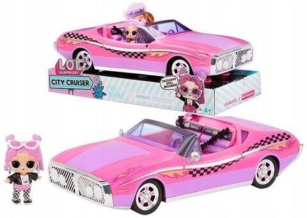 Игровой набор LOL Surprise Автомобиль Pink City Cruiser Ретро кабриолет + кукла LOL 591771
