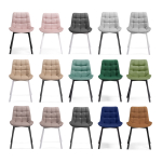 Стул на металлокаркасе Woodville Стронг 4 шт темно-серый, черный, ножки черные