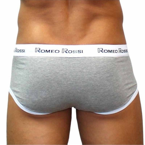 Мужские трусы брифы серые Romeo Rossi RR366-3 Brief