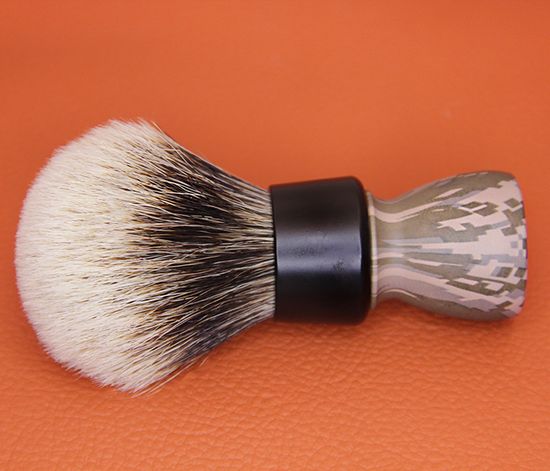 Помазок для бритья YAQI, синтетика + серебристый барсук, алюминий, 24 мм