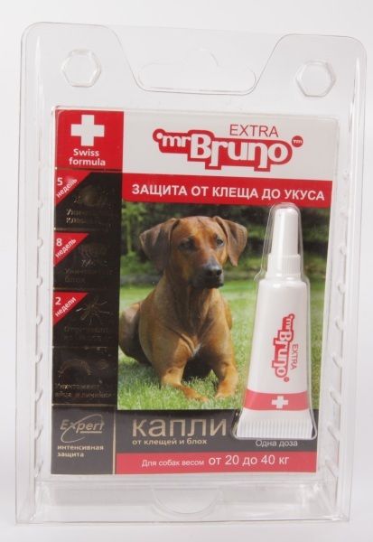 Mr. Bruno Extra Капли от клещей и блох