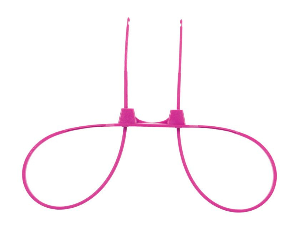 Розовые пластиковые наручники Zip Tie Cuffs (Цвет: розовый)