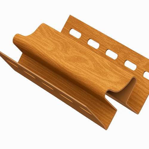 Сайдинг угол Внутренний Ясень Золотистый 3005мм Ю-Пласт колекция ТИМБЕРБЛОК