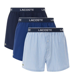 Боксерки теннисные Lacoste Cotton Poplin 3P - blue navy/blue