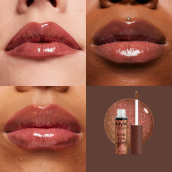 NYX Professional Makeup Butter Gloss Bling - Блеск для губ с блестящими частицами оттенок 08 HU$TLA, 8 ml