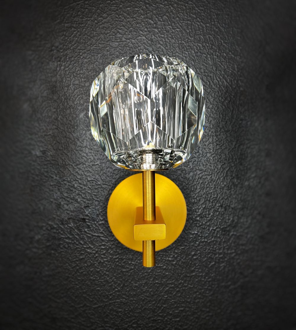 Бра Boule De Cristal Single Sconce Brass By Imperiumloft