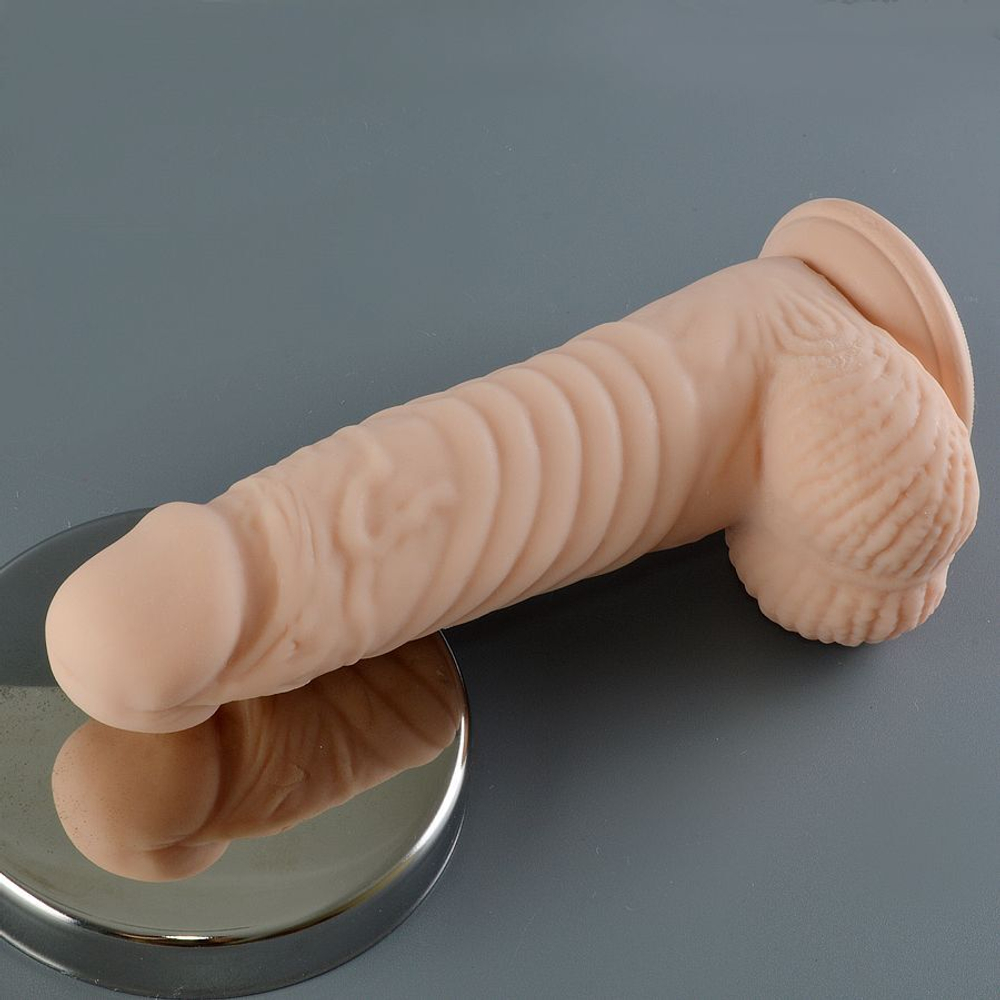 Фаллоимитатор Sitabella Iggy, с мошонкой и присоской, 16 см