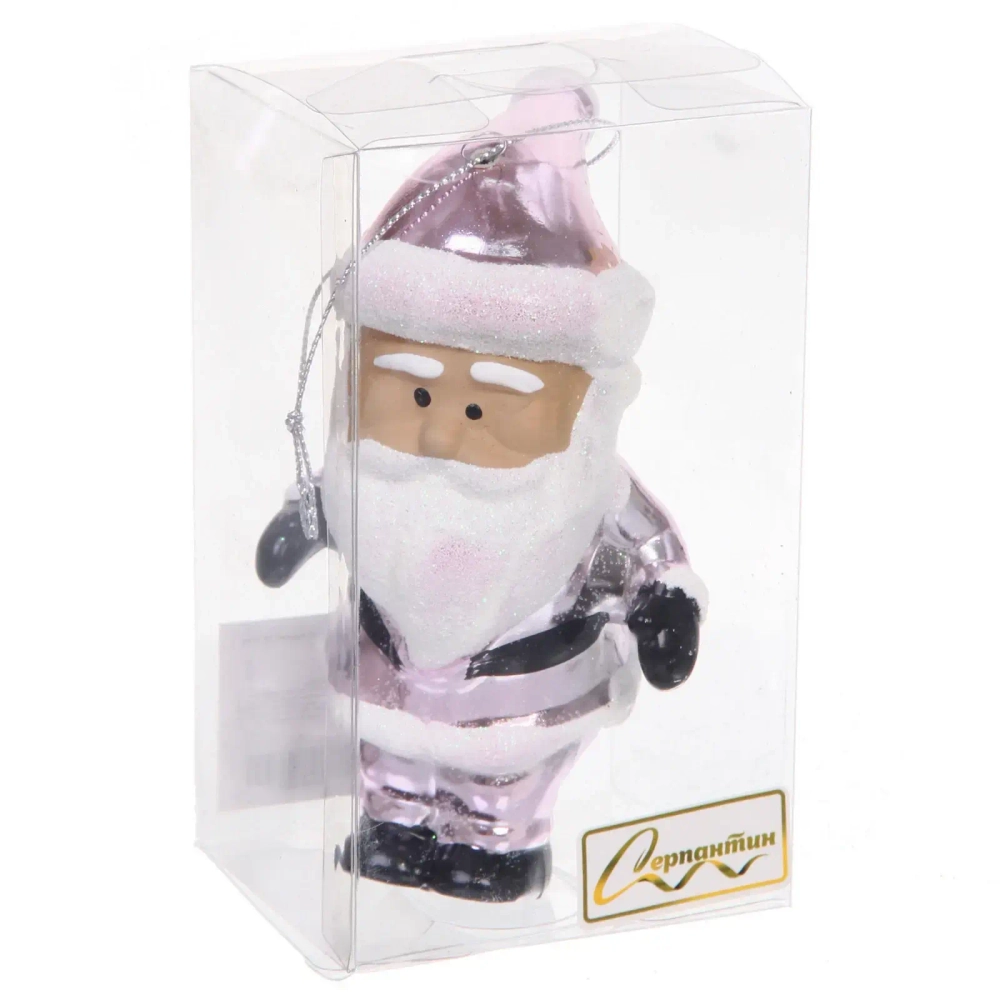 Елочная игрушка «Очаровательный дедушка» 7*6*12 см, Розовый