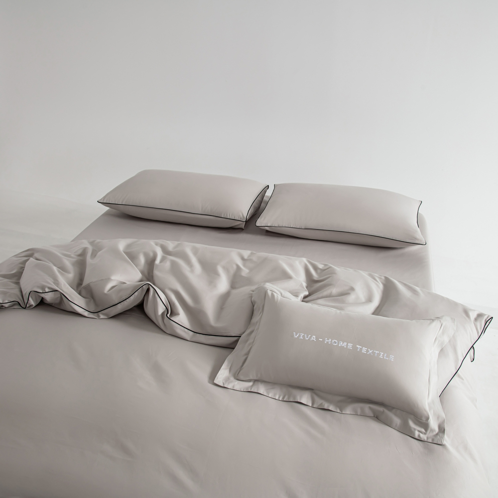 Комплект постельного белья Однотонный Сатин Элитный OCE002