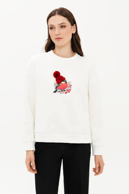 23437 Свитшот женский (молочный)