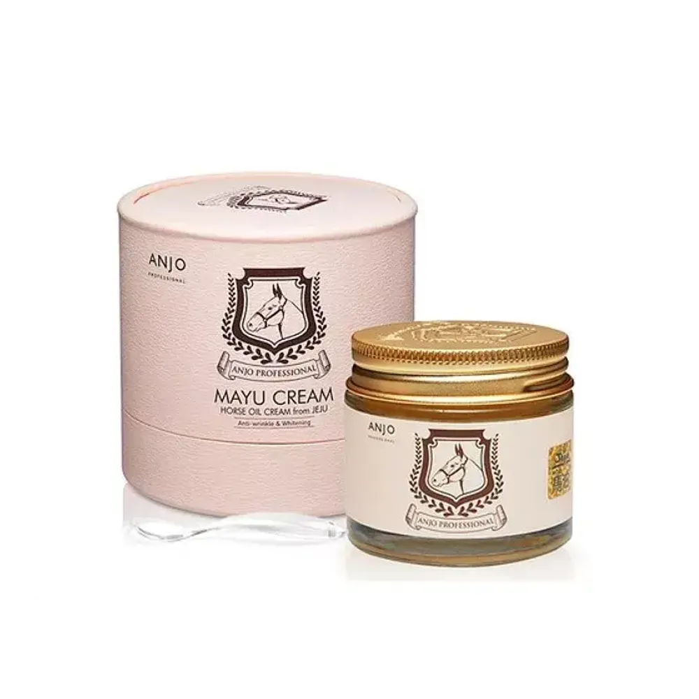 Антивозрастной крем для лица с лошадиными липидами ANJO PROFESSIONAL MAYU CREAM HORSE OIL CREAM 70 гр.