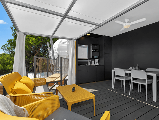 Диван Net Bench пластиковый  желтый Nardi Италия