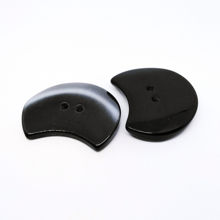 3AR1099 Пуговица декоративная 'Полумесяц' №489, 80L (серый; 10216170/090320/0062096, КИТАЙ)