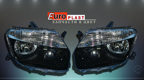 Фары черные Renault Duster