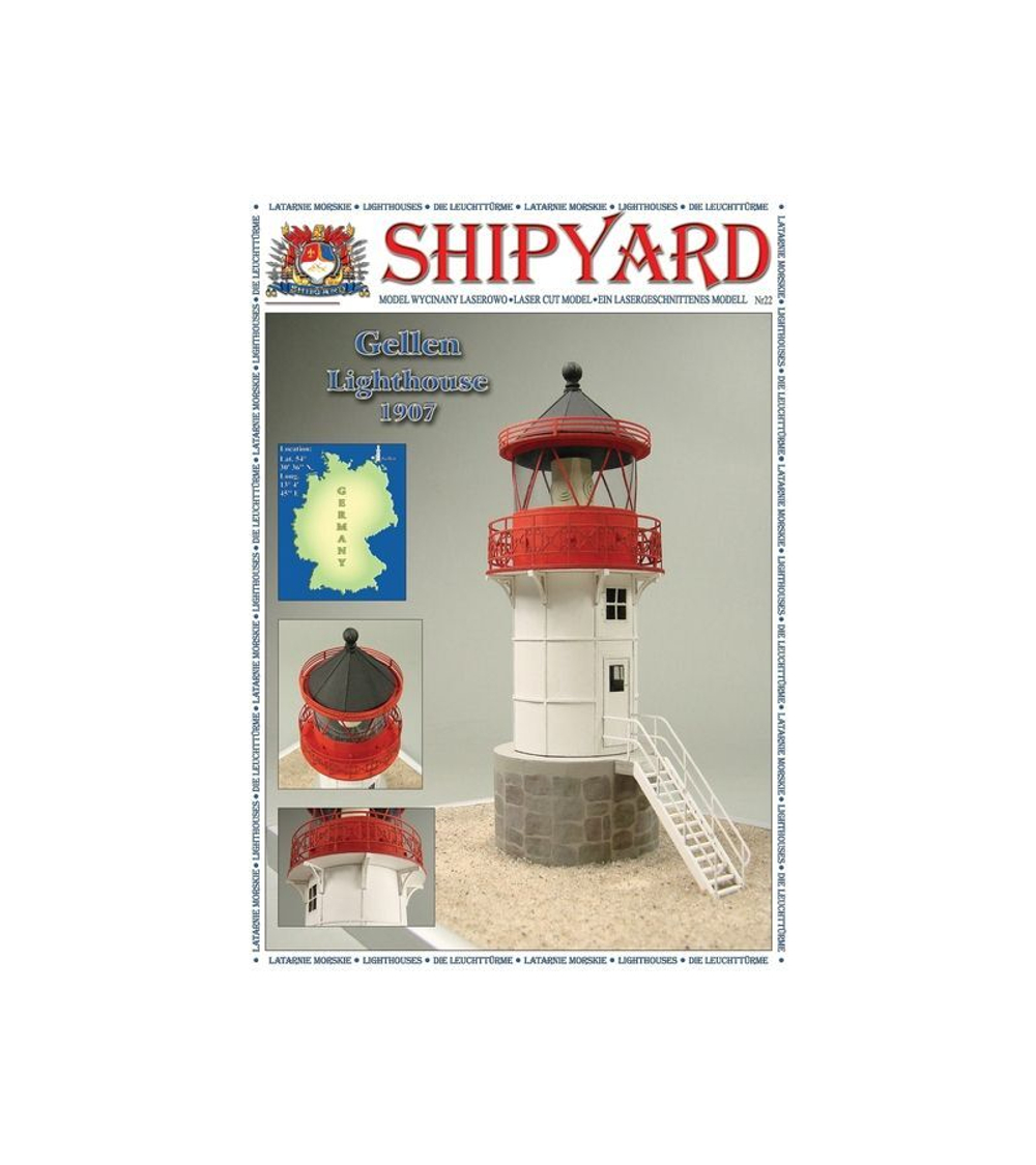 Сборная картонная модель Shipyard маяк Lighthouse Gellen (№39), 1/72