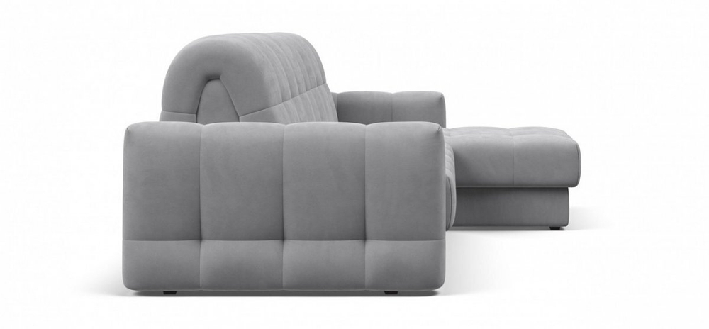 Угловой диван Босс Слип 160 Велюр Монолит сталь