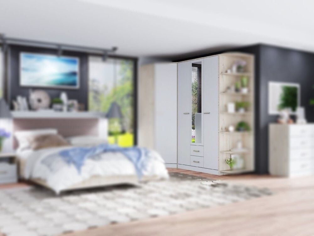 Шкаф трехстворчатый с 2 ящ. ПО ЦЕНТРУ "Милана"