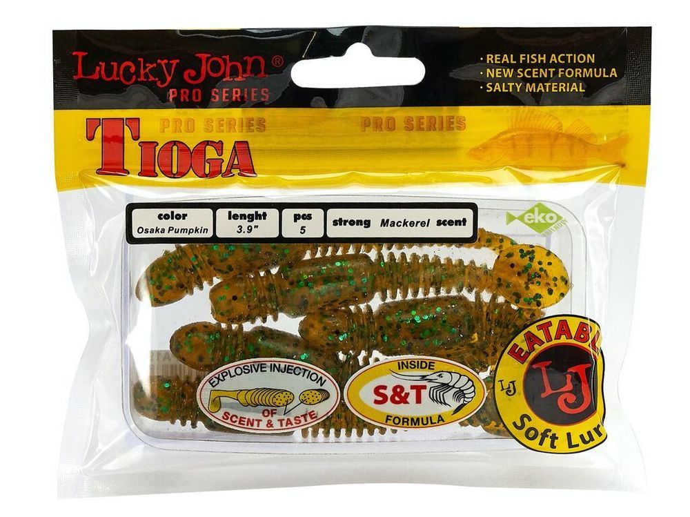 Мягкая съедобная приманка LJ Pro Series Tioga 3.9 in (100 мм), цвет PA19, 5 шт