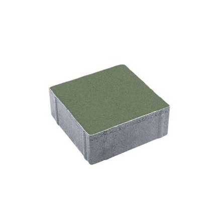 Тротуарная плитка КВАДРАТ 200х200 мм - Стандарт Зеленый