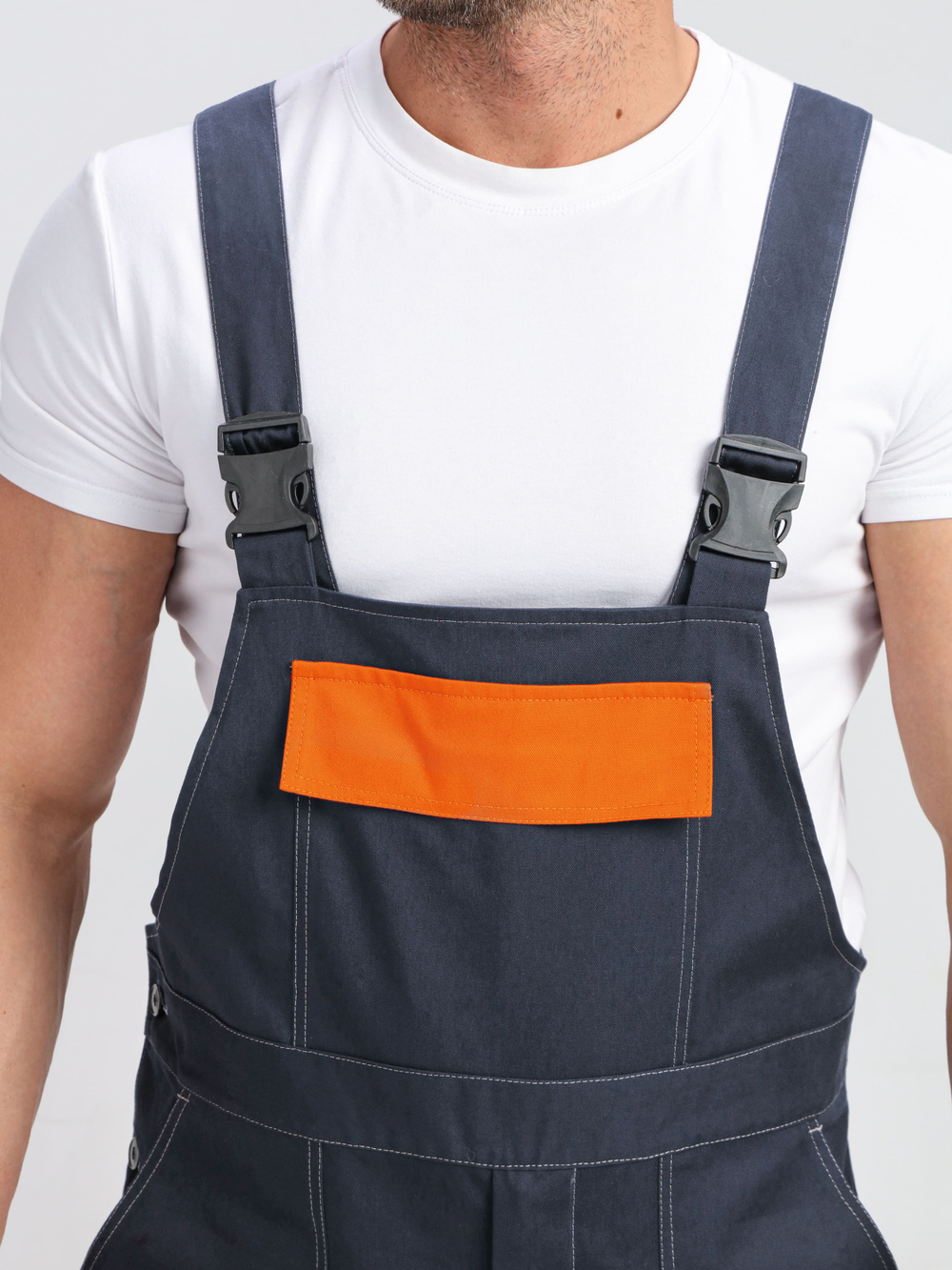 Костюм Бриготек-2 СОП (тк.Смесовая,260) п/к, т.серый/оранжевый