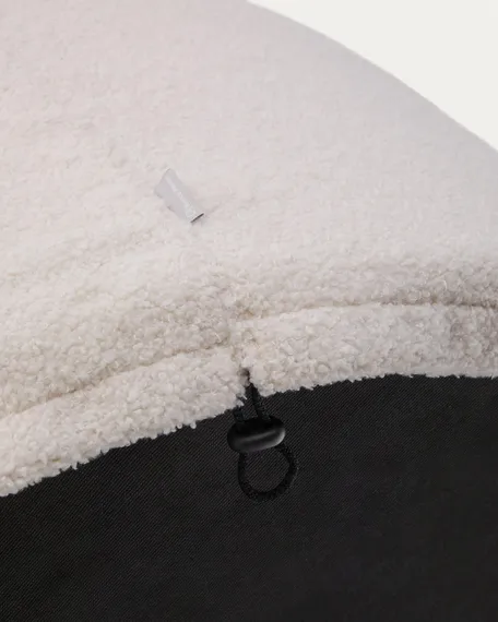 Пуф Kaeli Ø43х44 см со съемным чехлом из букле цвета экрю