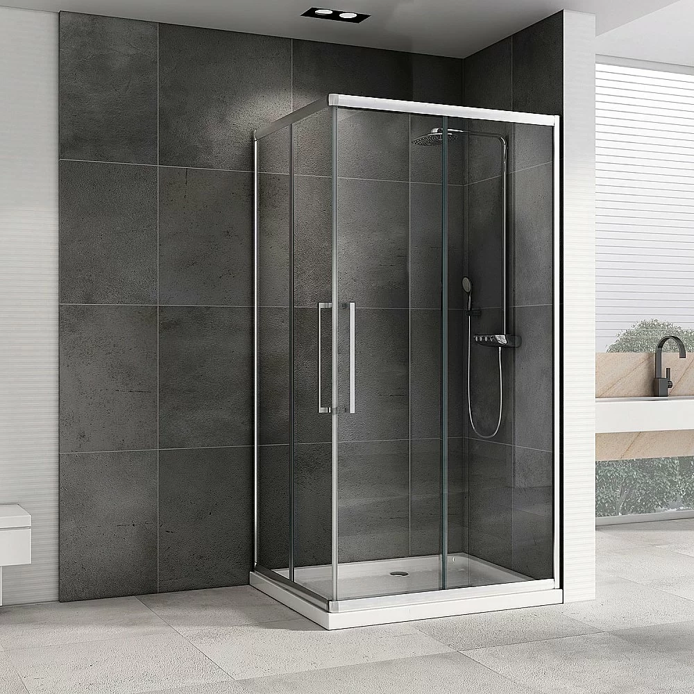 Душевой уголок ABBER Schwarzer Diamant AG02128H 120x80 стекло прозрачное/профиль хром