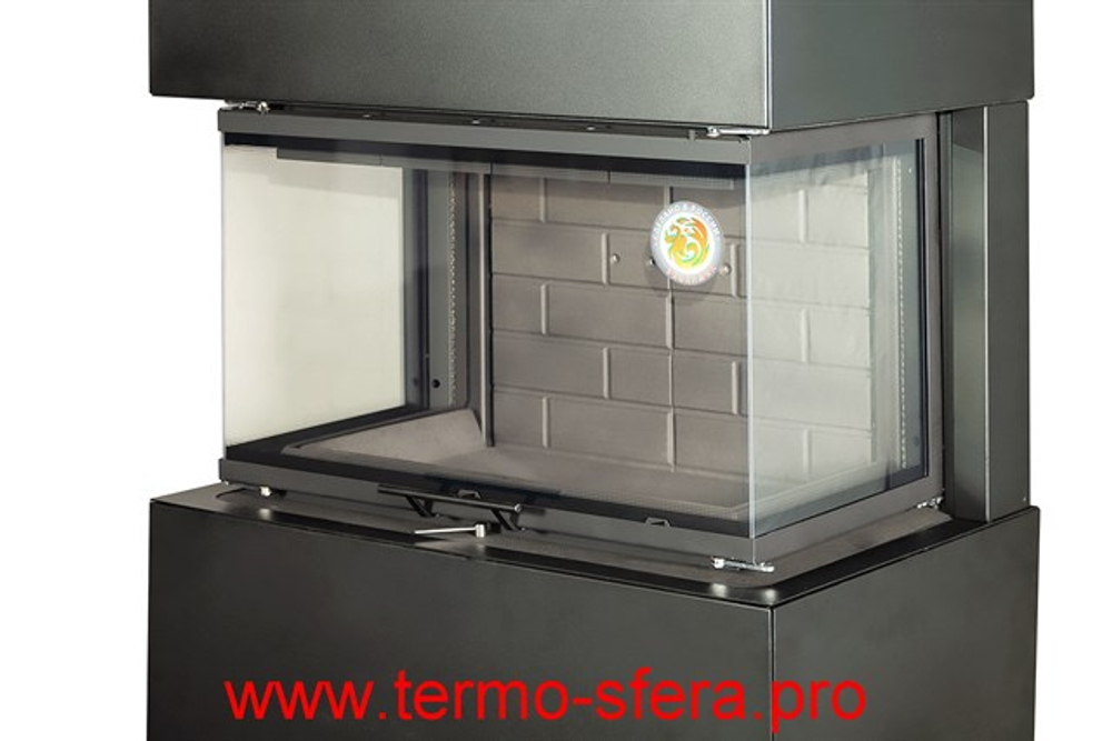 Камин РОДОС 800 ЧЕРНЫЙ шамот черный