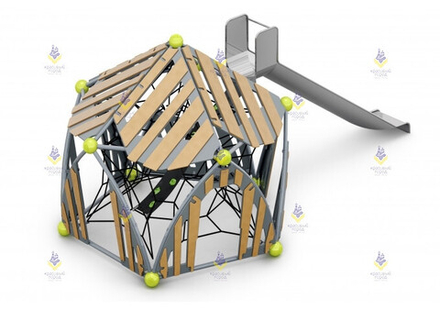 Спортивно-игровой комплекс Молекула-5 с горкой на крыше