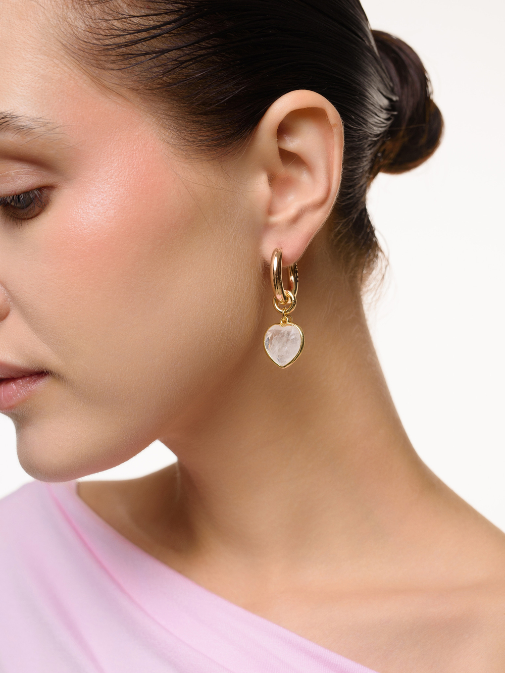 Серьги "Lovely" с горным хрусталем Gold