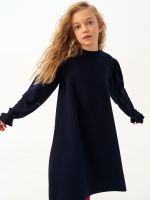 Платье для девочки с длинным рукавом AT1039 синий