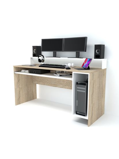 дуб сонома / белый