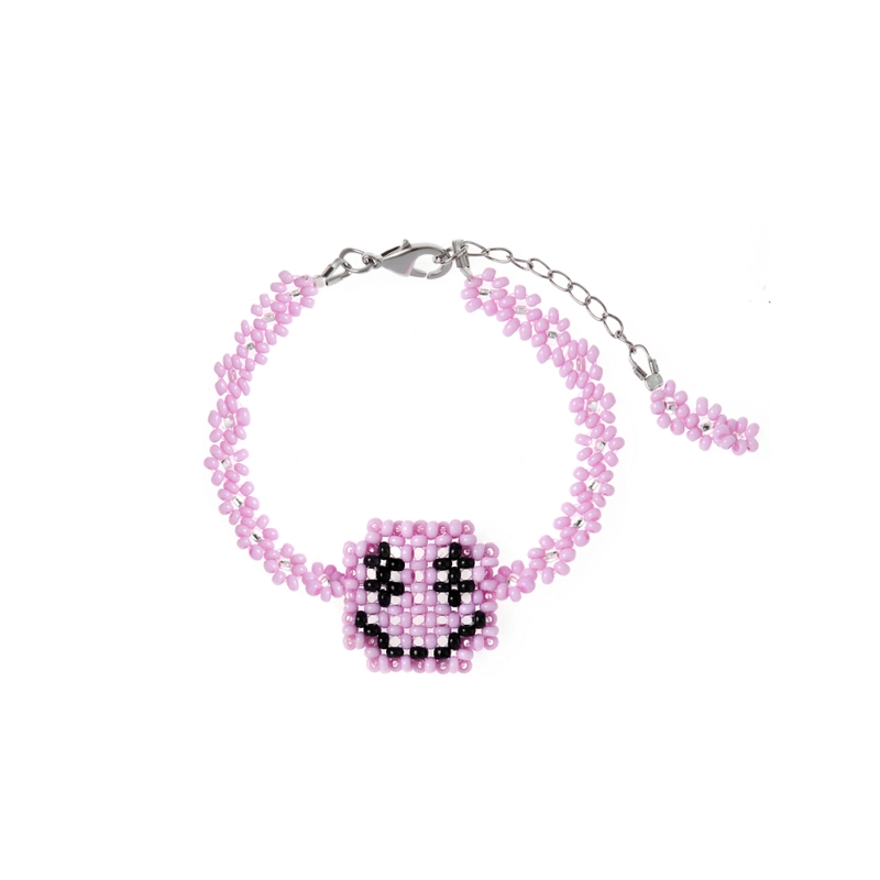 Браслет Смайли Розовый